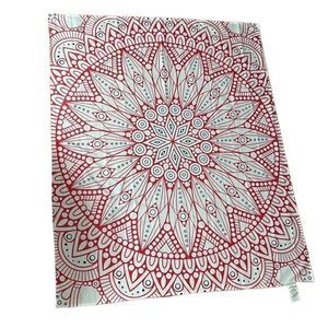 🎉HP BEST IN HOME POSH PARTY 5/18•TAPESTRY• 50”X 60” pinkish/red & black mandala